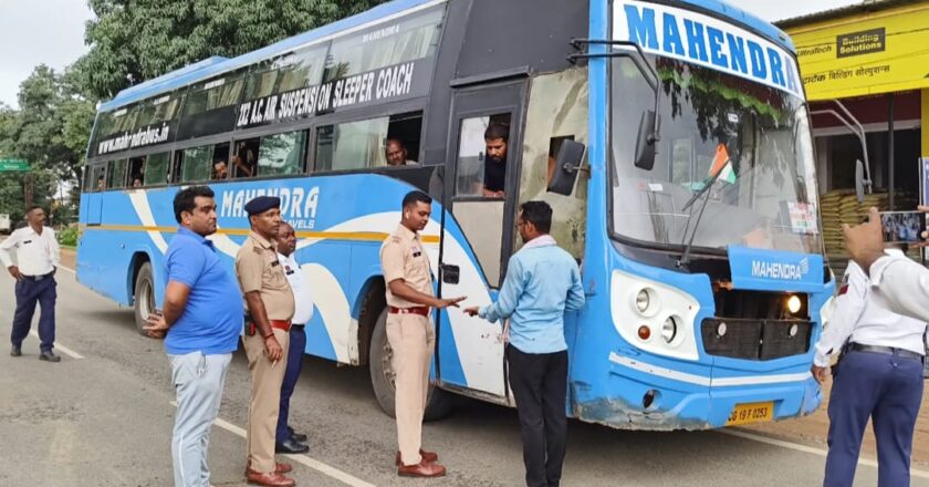 बसों की बेलगाम रफ्तार पर चला ट्रैफिक पुलिस का डंडा, 14 बसों पर कार्यवाही,